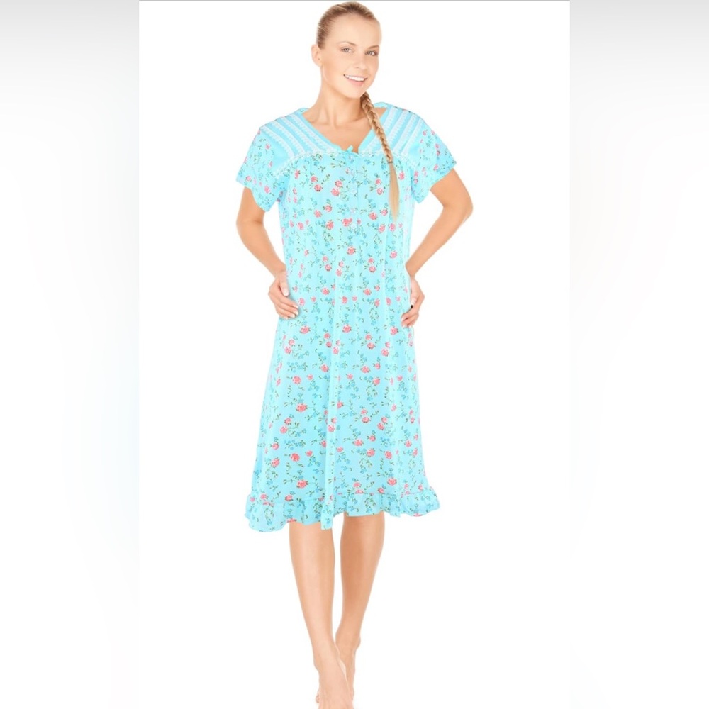 JEFFRICO Women’s👩🏽 Soft Pajama Nightgowns Sleepwear Sz Med
